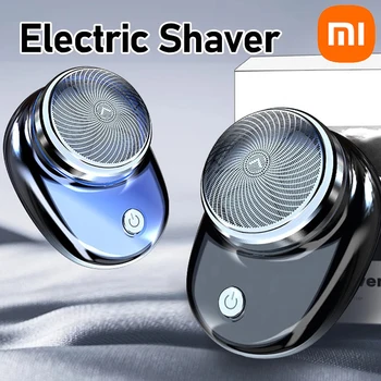 Xiaomi erkekler elektrikli tıraş makinesi şarj Mini cep seyahat jilet taşınabilir kablosuz ayrılabilir tıraş yüz sakal düzeltici makinesi