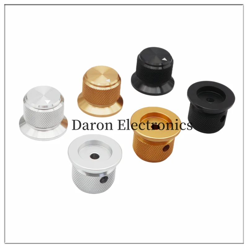 All-aluminum solid knob cap, 25*19 round hole, 6mm/4mm rotating adjustment cap for household appliances/instruments and meters