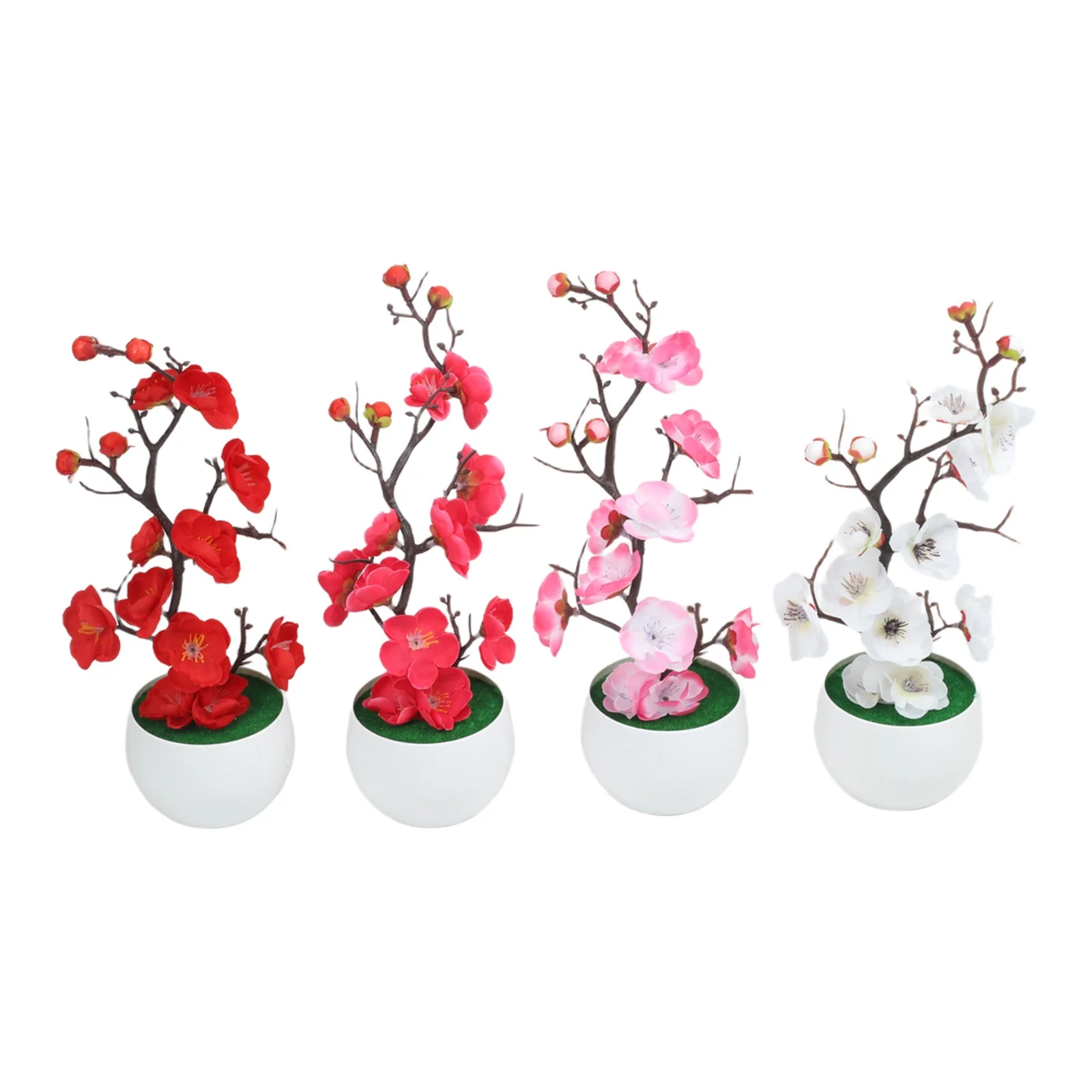 Artificial for plum Branch Bonsai for Wedding Venue Table Centerpiece Decor Fake Flower Planting Reusable Setup