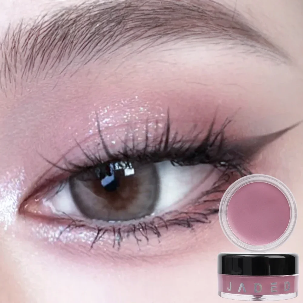 Waterdichte Matte Oogschaduw Crème Langdurige Zijdezachte Natuurlijke Naakt Roze Bruin Glitter Oogschaduw Crème Koreaanse Make-up Vrouwen