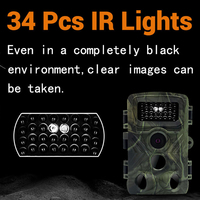 PR3000 36MP 1080P Trail Camera with 2-Inch LCD Screen - Multi-Function Outdoor Wildlife Monitoring & Night Vision Video Capture