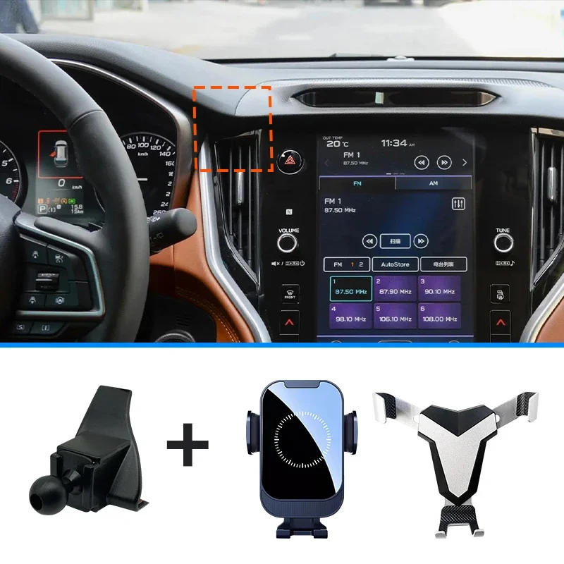 Car Phone Holder For Subaru Outback 2021 2022 2023 2024 Fixed Bracket Base Special Car Cell Phone Mounts Charging