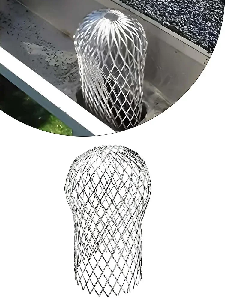 Gutter Guard 3 Inch Expandable Aluminium Filter Strainer Gutter Downspout Guard For Stopping Blockage Leaves