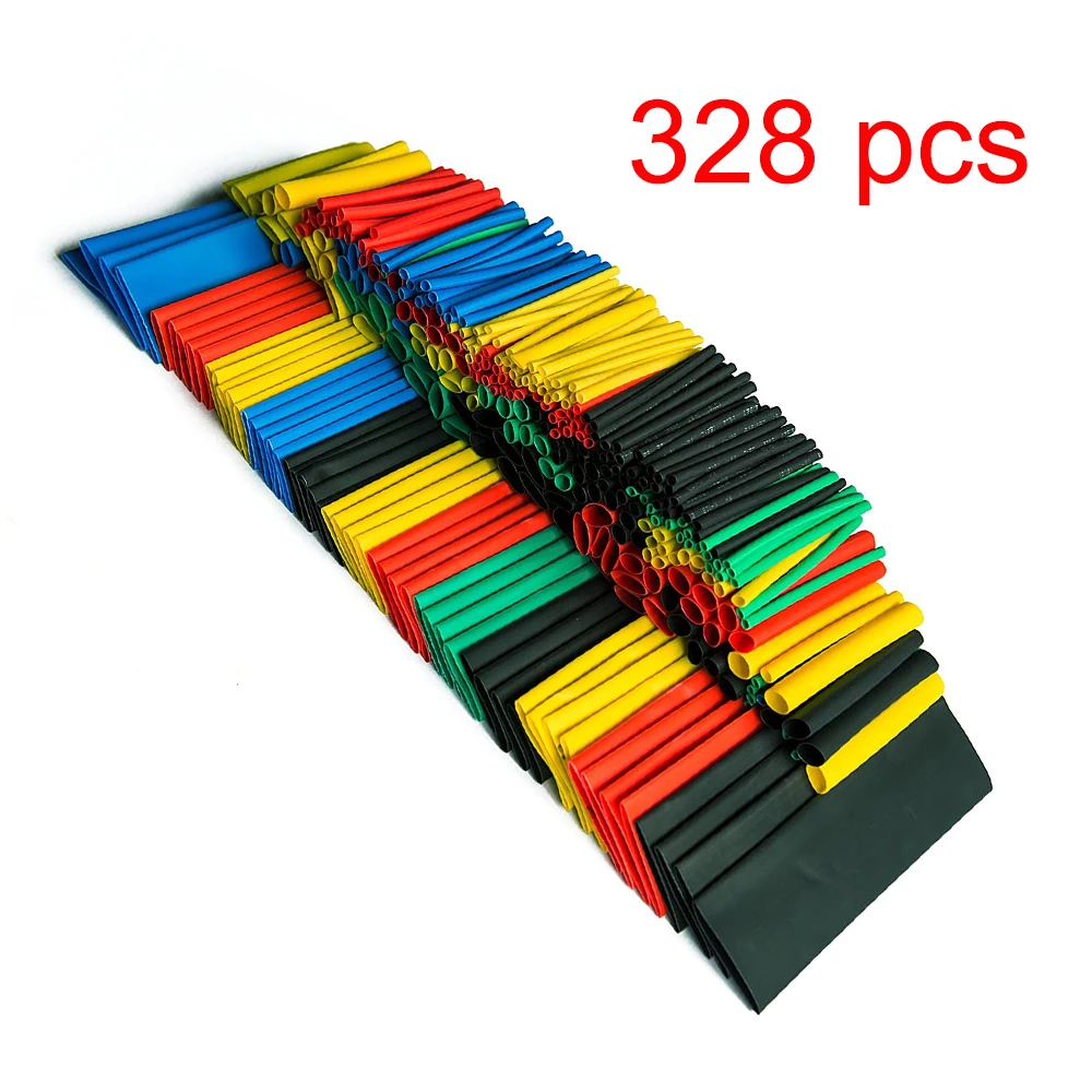 Imagem -05 - Heat Shrink Tubo Envoltório Manga Grupo Assorted Tubo Combo Cores Tamanhos 328 Pcs