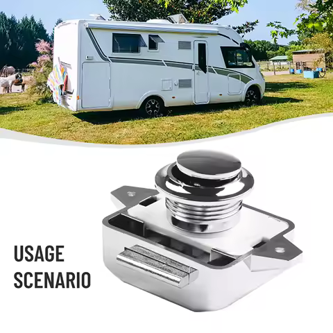 Keyless RV Push Cabinet Locks Cabinet Door Catches Locks Cupboard Door Motorhome Cabinet Camper Caravan Latch Knob