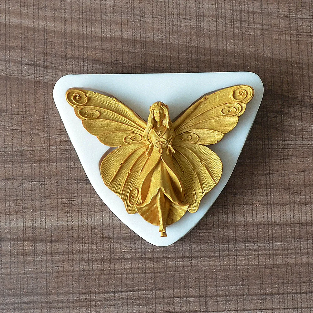 3D Butterfly Fairy Resin Silicone Mold Candy Chocolate Clay DIY Process Fondant Cake Decoration Tool Kitchen Baking Mold