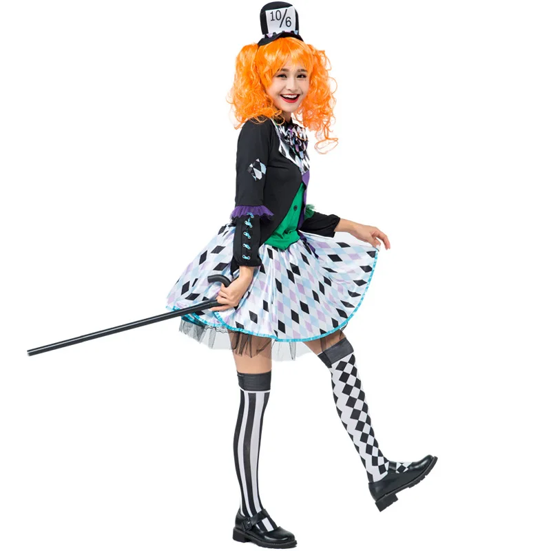 Jupe sec du pays des fées, magicien d'oz S, Cosplay, Clown allejoué, vêtements de spectacle d'halloween, Cos traditionnel pour femmes...
