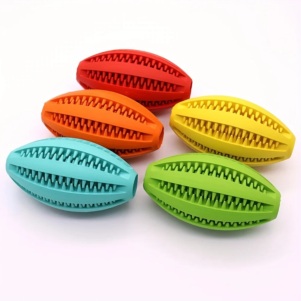 1PC Dog Ball Toys per cani di piccola taglia elasticità interattiva cucciolo giocattolo da masticare pulizia dei denti gomma cibo palla giocattolo