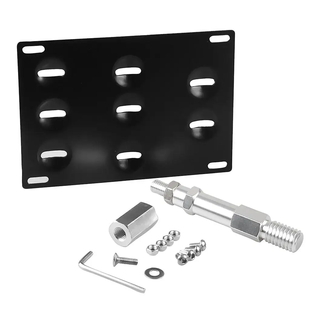 

Car Front License Plate Bracket Adjustable Aluminum Mounting Holder for Audi A4 2010 2015 Vehicle Plate Support