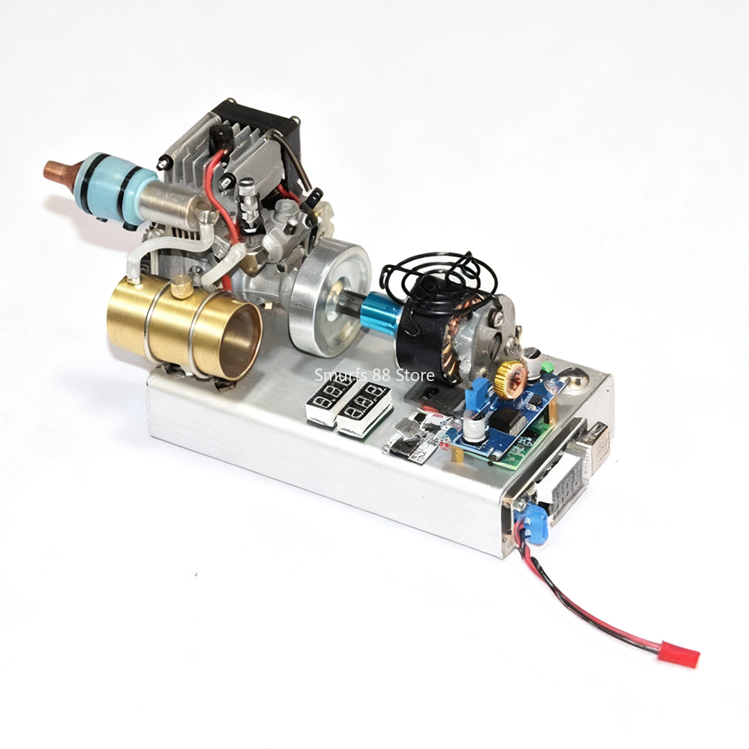 

Модель металлического двигателя, 12-уровневый метаноловый двигатель, преобразован в модель двигателя генератора с дисплеем, двигатель 12 В, USB-выход 5 В