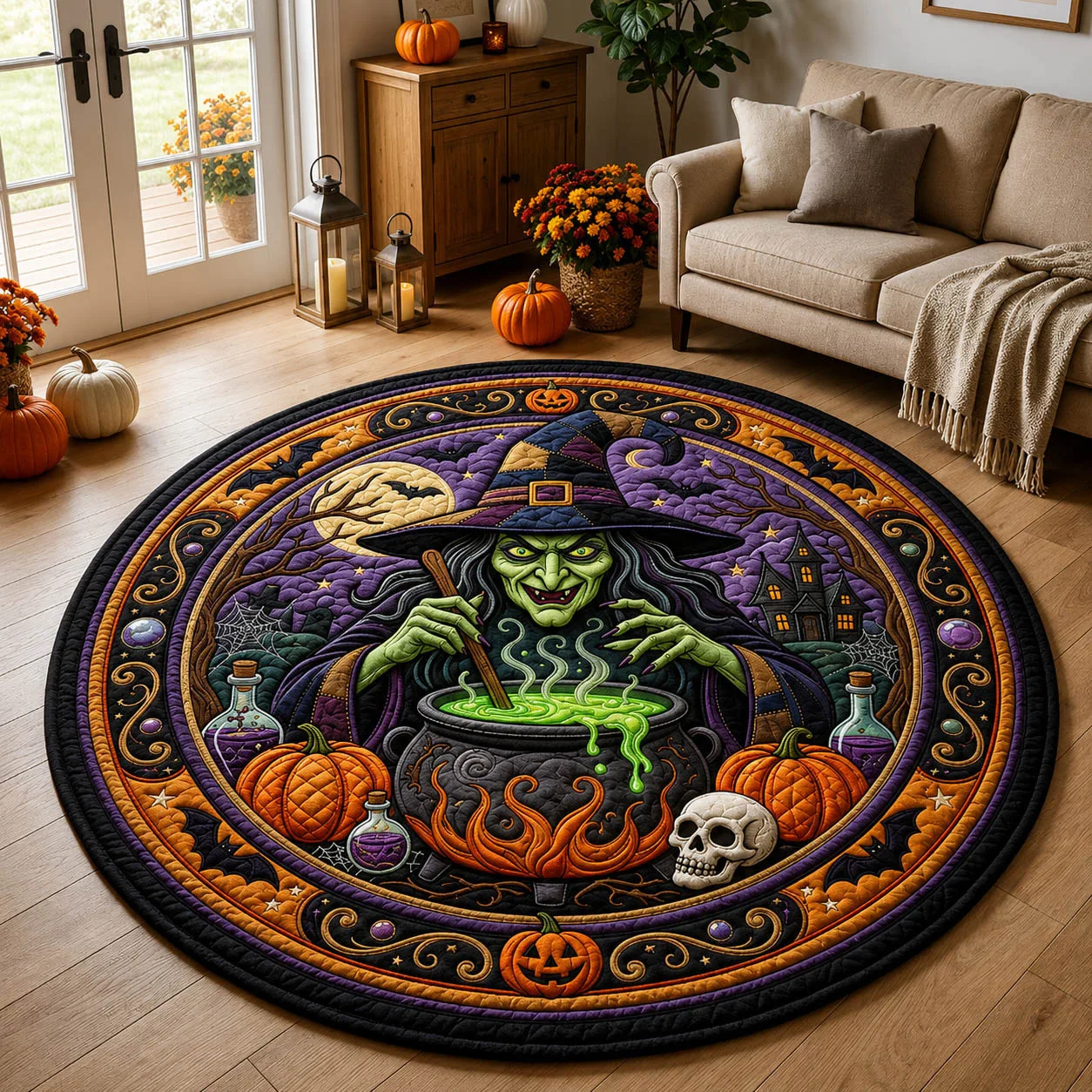 Круглый коврик на Хэллоуин с п – обзор и цена Home Bathroom Floor Mats