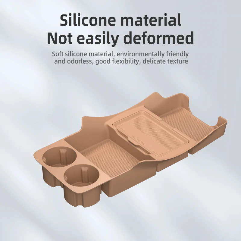 For ARCFOX Alpha T5 Silicone Center Console Below Storage Box Central Control Organizer Mat