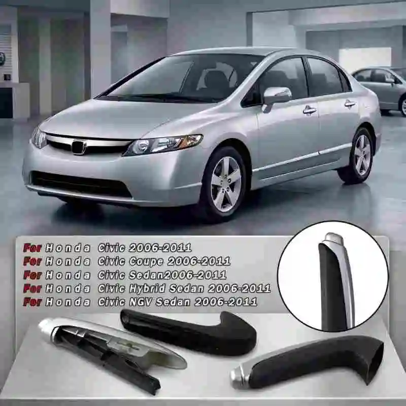 Car Parking Handbrake Cover Lever Shell Kit 47115-SNA-A82ZA  For Honda Civic 2006 2007 2008 2009 2010 2011 ABS Car Accessories