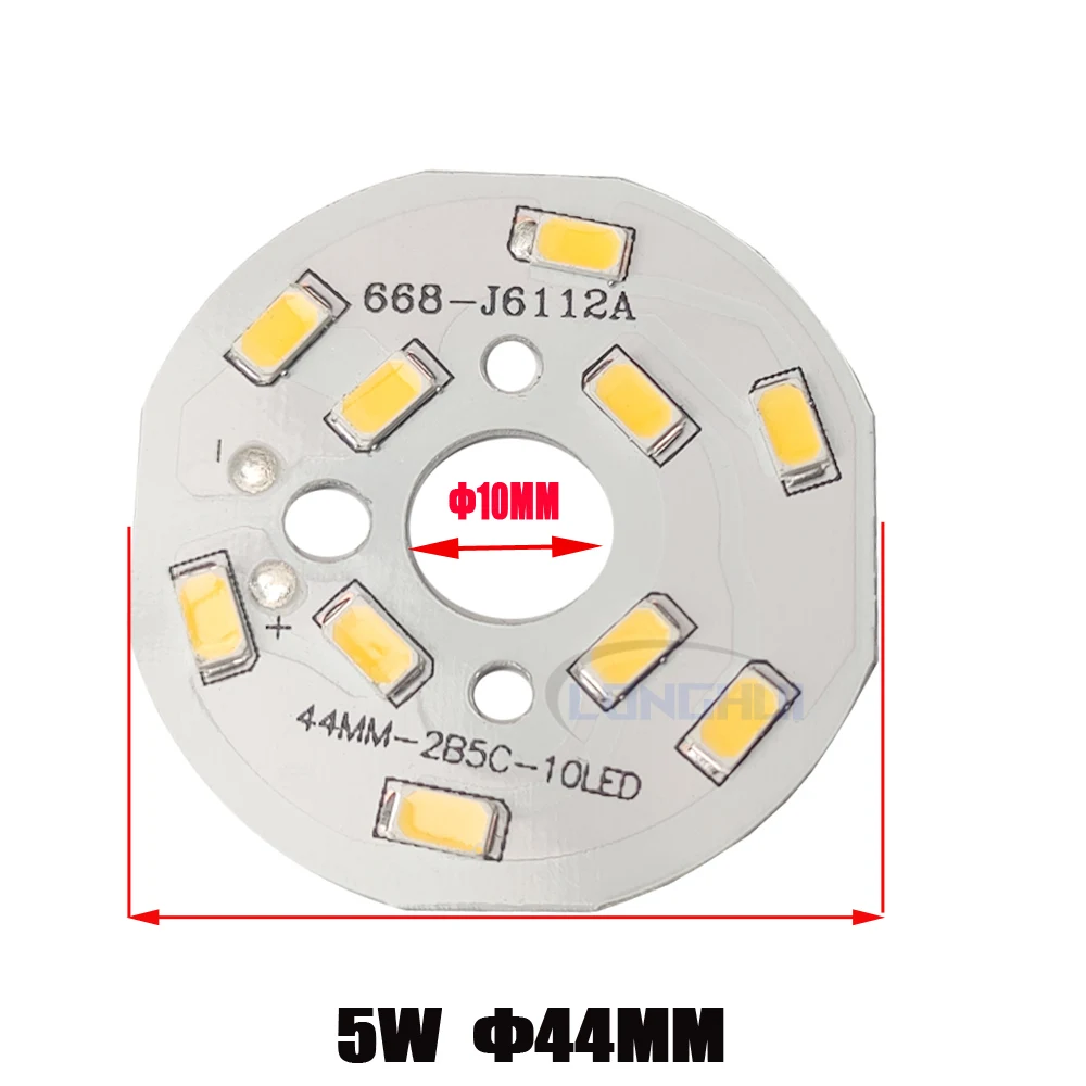 10 pz 5W 35mm 40mm 44mm 50mm DC15-17V 300AAma LED PCB Light board installato SMD 5730 LED chip per lampadina di cristallo fai da te