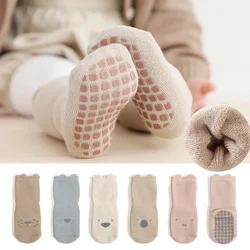 1 Pairs Winter Baby Socks Toddler Anti-slip Children's Cartoon Floor SocksIndoor Floor Warm Hose Accessories 0-5Y