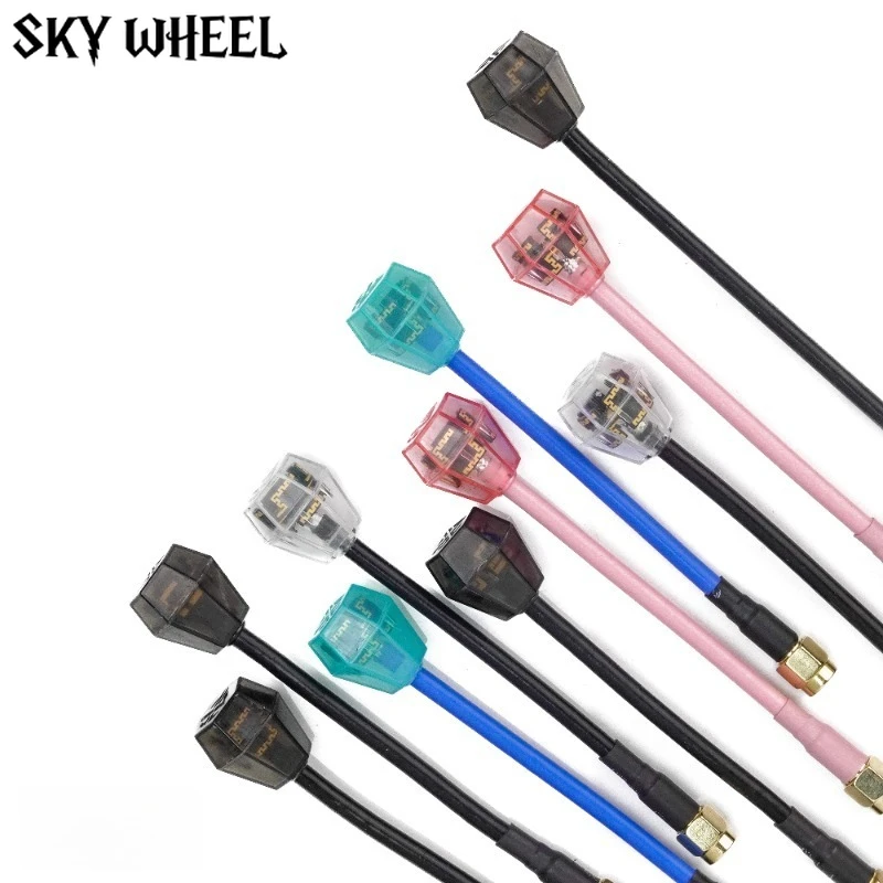 

5.8G FPV Антенна Погружной Золотой Схема LHCP 100 мм SMA Подарочный Кабель-адаптер Черный Синий Розовый для RC Дрон Передатчик Приемник Часть