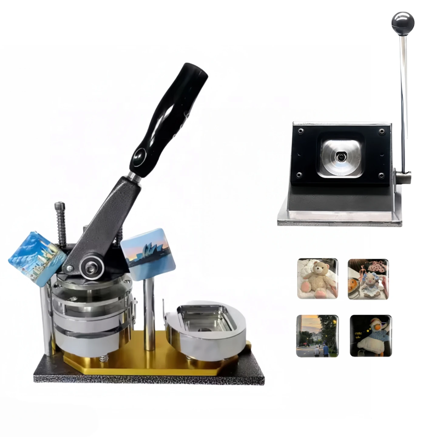 

Hot Sale 50*50mm Badge Press Machine DIY Fridge Magnet Materials Kit For School, Company & Personal Use