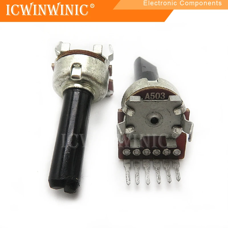 1piece RK1212G vertical double potentiometer A503 A50K handle length 20MMF