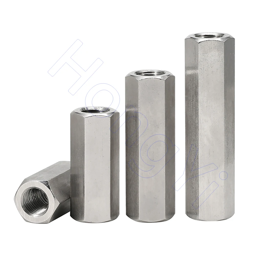 M2 to M24 Hex Coupling Nut 304 Stainless Rod Extension Coupling Nuts, Female Thread Connection Connector, Joint Sleeve Screw Nut image 5