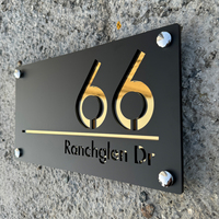 Large External House Numbers Sign Personalized Modern Residential Number House Plate 3D Laser Cutting Acrylic Numbe Street Sign