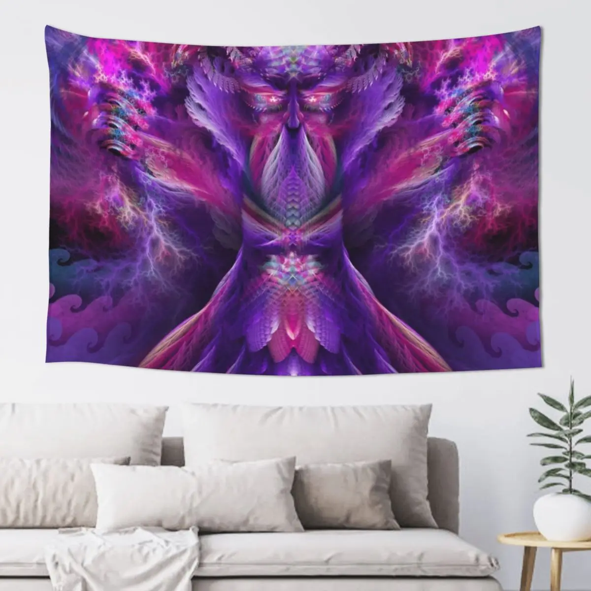 

Fractal Storm God Tapestry Bedroom Decoration Funny Room Decoration Aesthetic Tapestry
