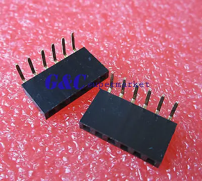 20PCS 1x6 Pin 2.54mm Right Angle Single Row Female Pin Header Connector