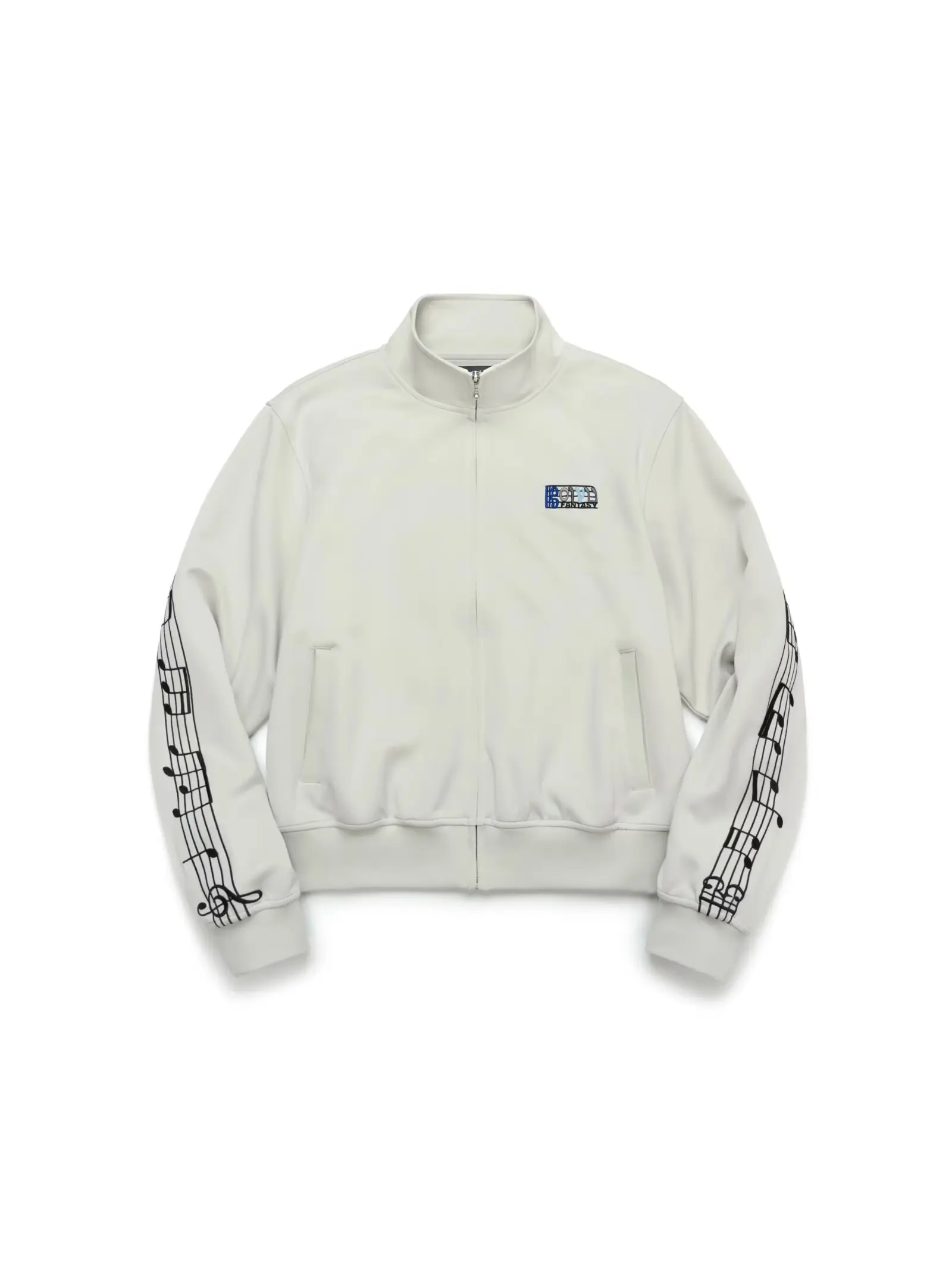 American Vintage White Jacket Men Musical Notes Printed Coats Female Gothic Harajuku Jackets Y2k Zipper Sweatshirts