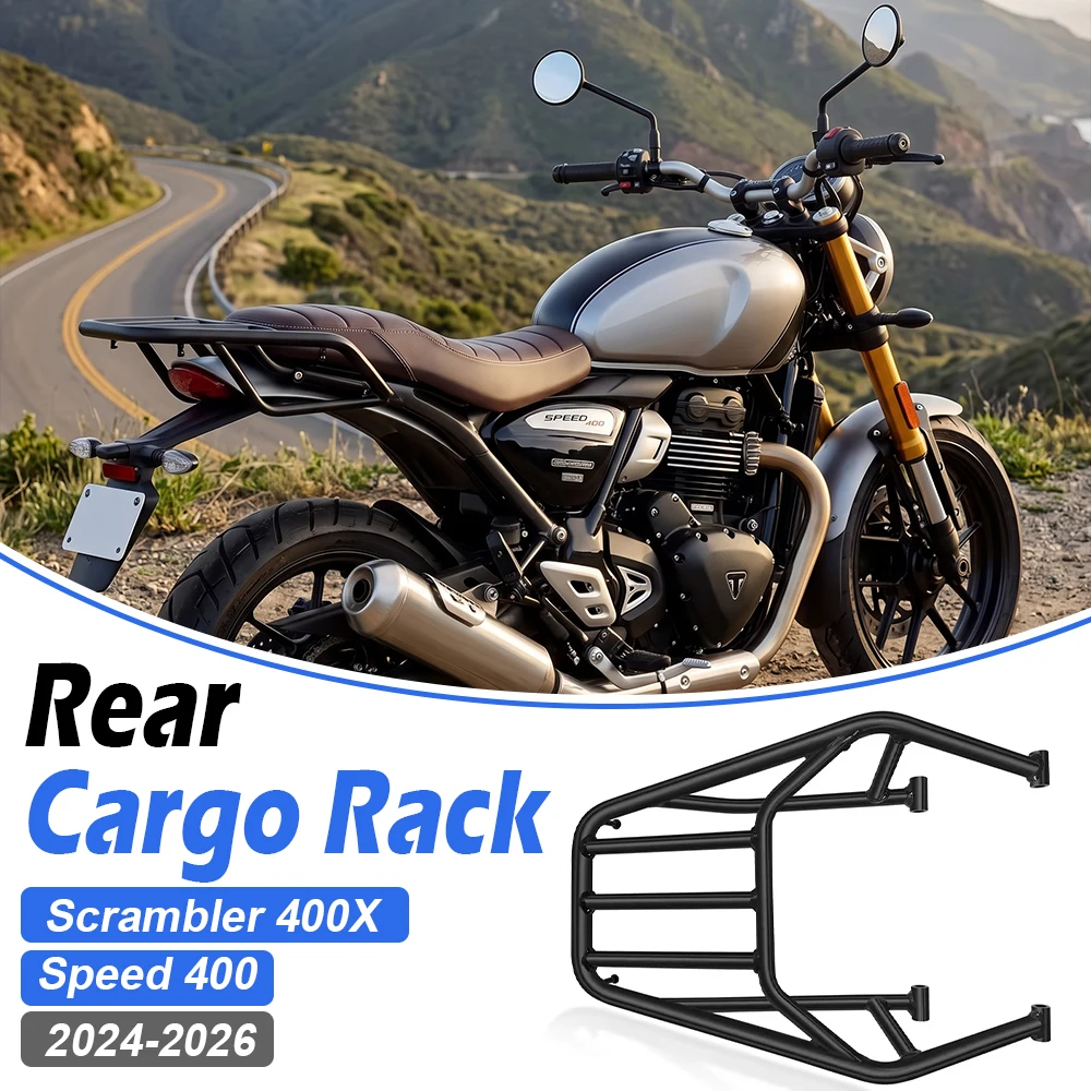 For Scrambler 400X Speed400 scrambler 400X speed 400 2024-2026 2025 Motorcycle Rear Cargo Rack Tail Storage Luggage Bag Bracket