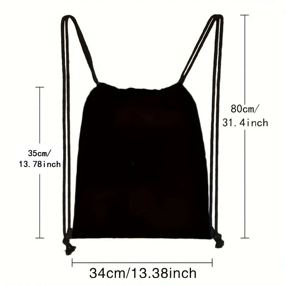 Pulling Rope Bag Unisex Footprints Series Printed Patterns Large-capacity Backpack Sports Drawstring Backpack Fitness Bag