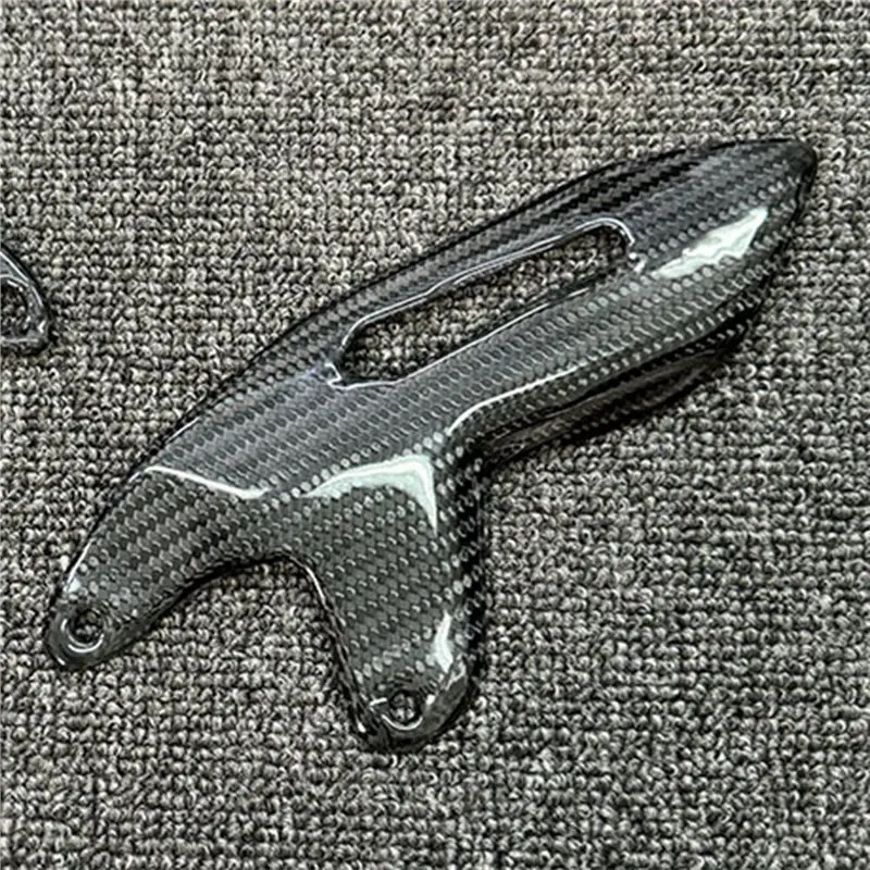 AU05 -For Kawasaki Ninja H2 H2R 2015-2024 ألياف الكربون دراجة نارية كعب الحرس لوحات مساند القدم الملحقات