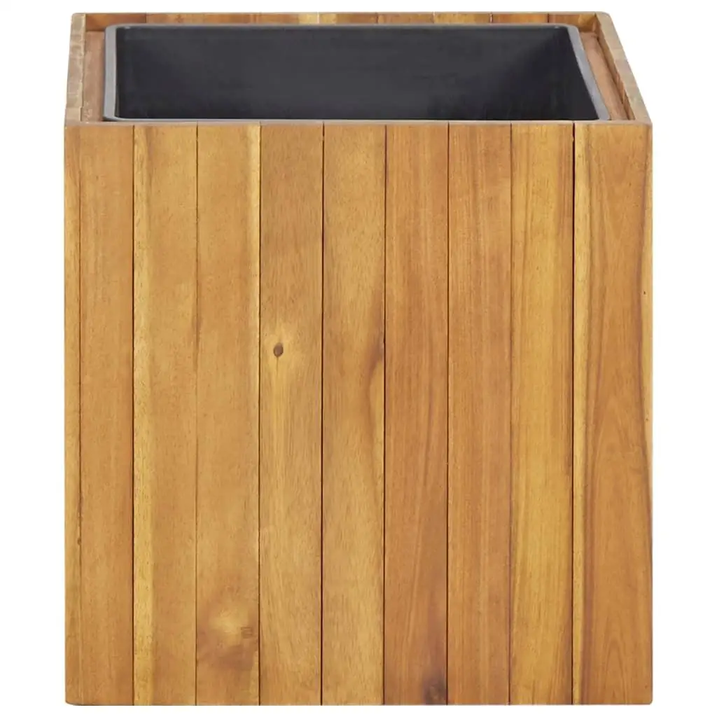 17.1x17.1x17.3 Acacia Wood Garden Raised Bed Planter Box - Durable Outdoor Planting Solution