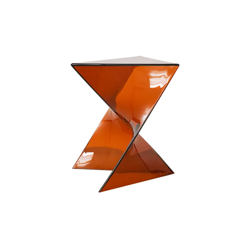 

Side table modern simple small apartment acrylic geometric coffee table household corner table shoe changing stool