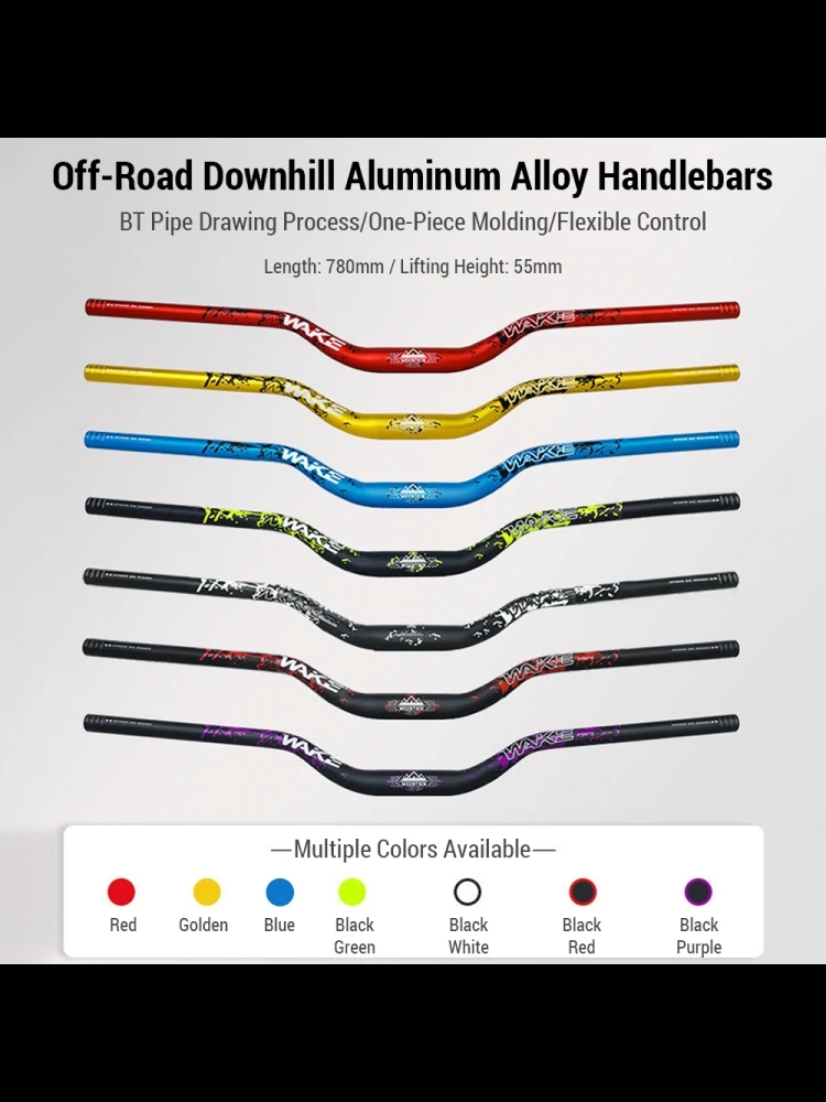 AliExpress NONE 31.8MM Mountain Cycling Handlebar Aluminum Alloy Riser Handlebar 55MM Rise 780MM Length Cycling Bar with Matte Surface