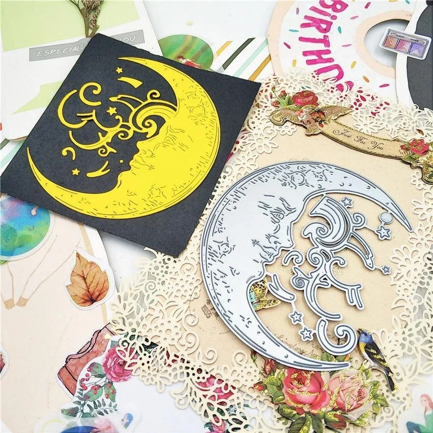 Moon Metal Cutting Dies Stencils Scrapbooking Album Embossing Card DIY Craft