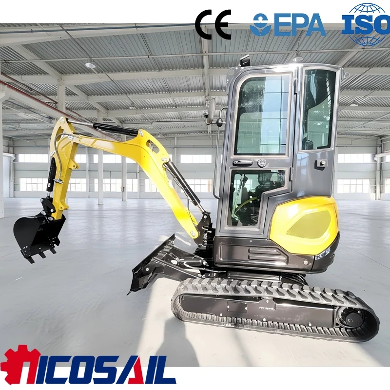 

Nicosail 2.5 Ton Multifunctional Mini Excavator Euro 5 CE Certified Small Digger for Agricultural Farm Garden Work