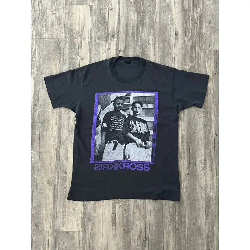 

В памяти 90s стиль Kris Kross Band рубашка Bla унисекс S-5XL LI870