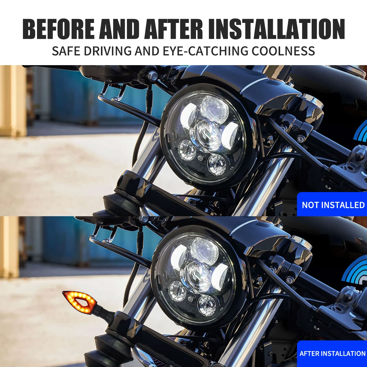 4Pcs/set Motorcycle Heart Shape 12 LED Short Turn Signal Lights Blade Lamp Amber Color Indicator Blinkers Motor Accessories