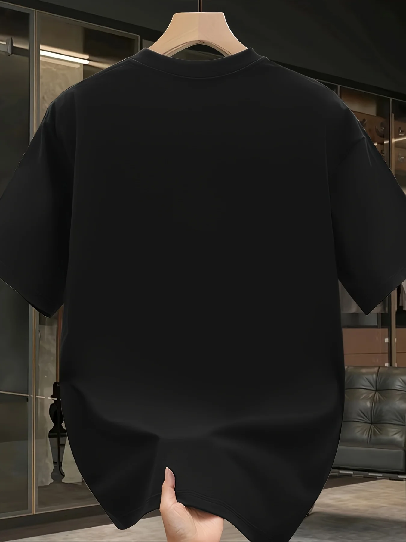 تي شيرت رجالي برسومات قطن 100% ثقيل الوزن، خفيف الوزن ومسامي، مريح، ملابس كاجوال، عصري، قابل للغسل في الغسالة