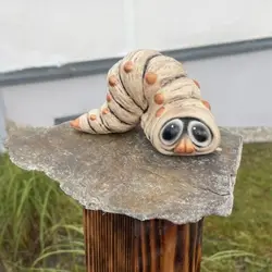 Outdoor Caterpillar Statue Decorative Ornament, Garden Worm Statue, Halloween Yard Decoration, Holiday Garden Decoration