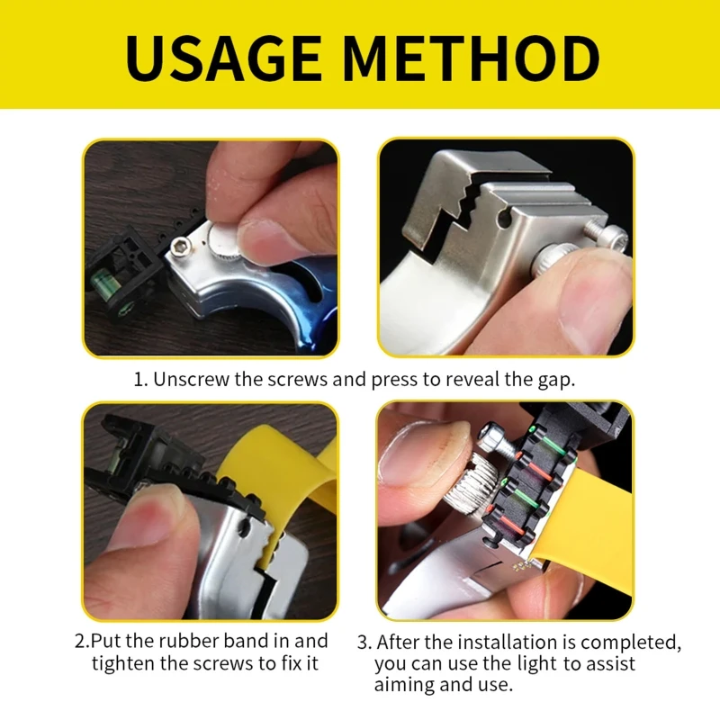 F19F ปรับ Slingshots อุปกรณ์ล่าสัตว์ตกปลา Aming อุปกรณ์ยางรัดสำหรับผจญภัยกลางแจ้ง Camping