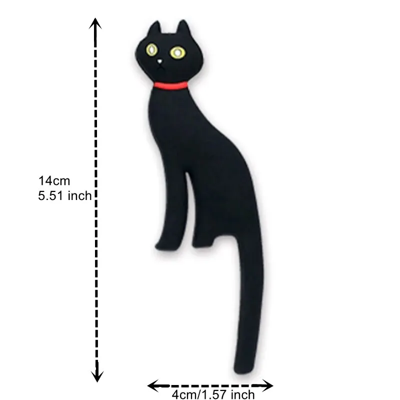 Black Cat Magnet Hook Creative Cat Shape, Auxiliary Hooks, Home Storage Hooks, Suitable for a Variety of Home Scenes