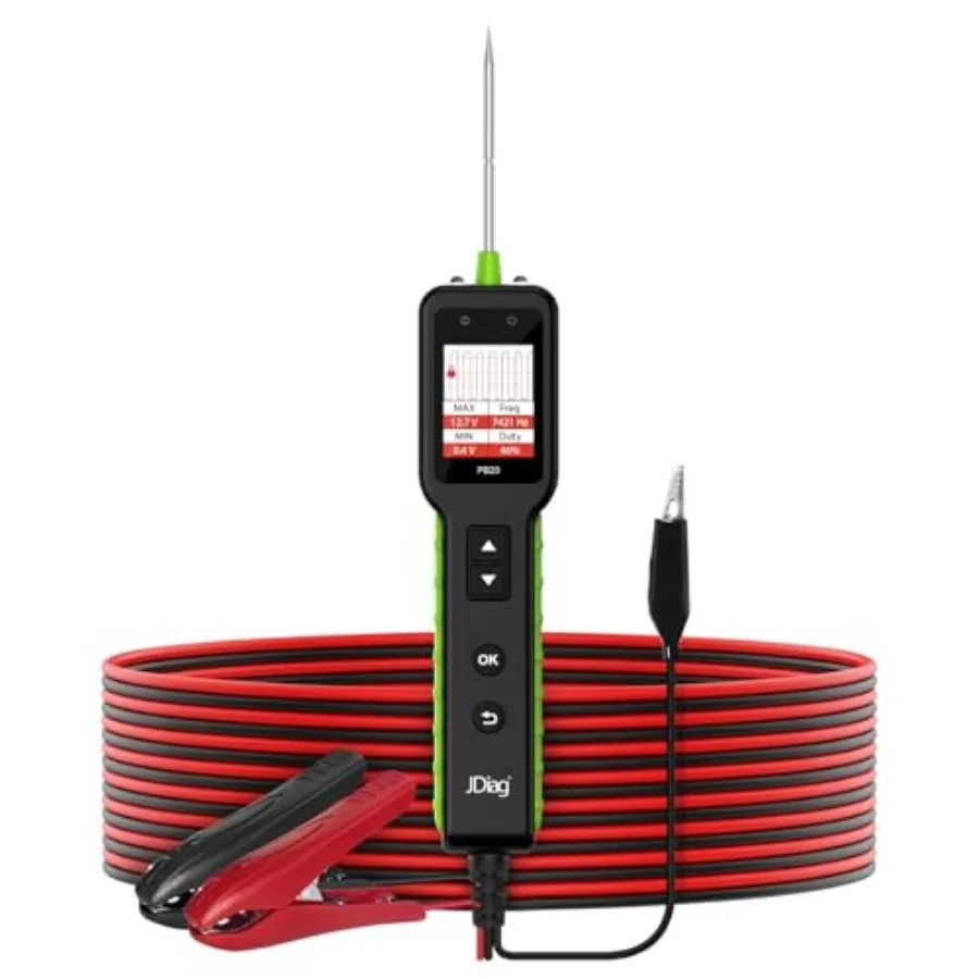 

Automotive Circuit Tester 0-80V DC 12V 24V Digital Multimeter with Waveform Display Buzzer Flashlight Short Finder Continuity T