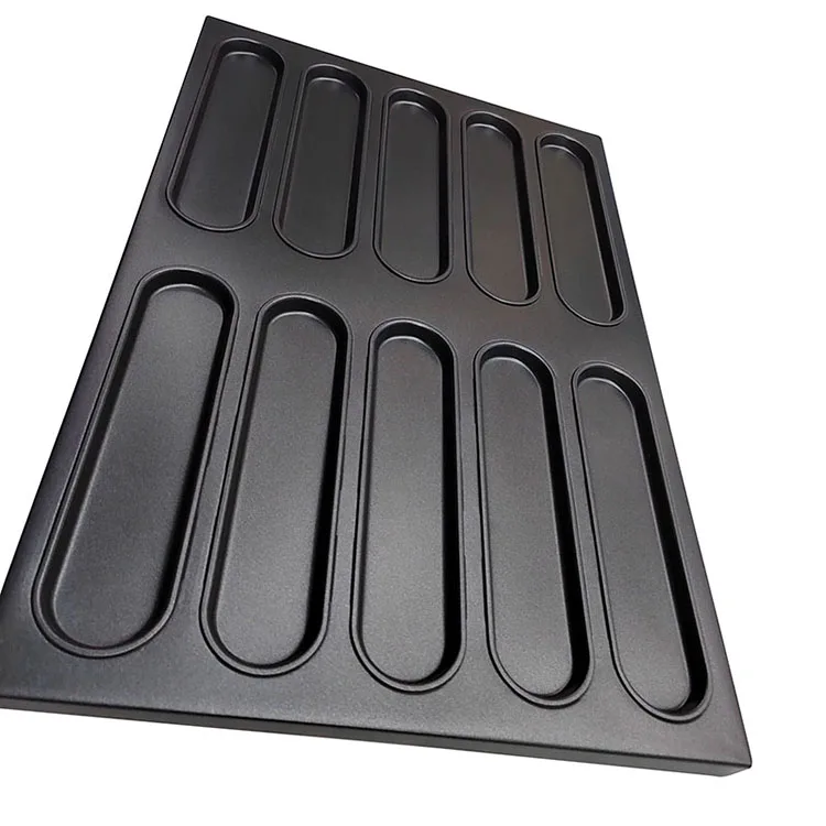 Bandeja antiadherente de Metal para hornear pasteles y muffins, mini molde para pan, bandeja para hornear pan de perritos calientes