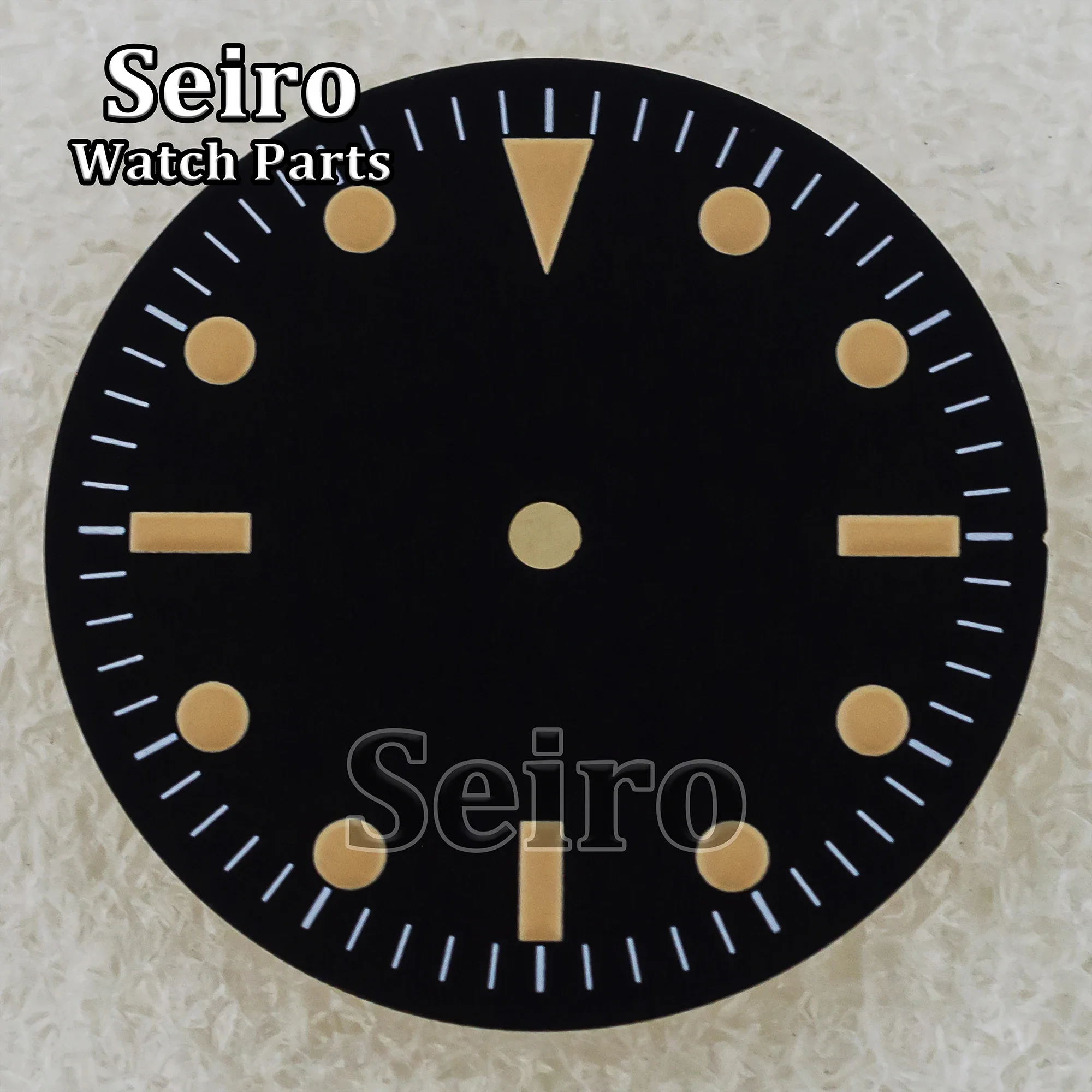 

NH35 Dial Hands 28.5mm Vintage Retro Dial Watch Face Needles Pointers Green Luminous Watch Accessories For Sub NH36 Movement