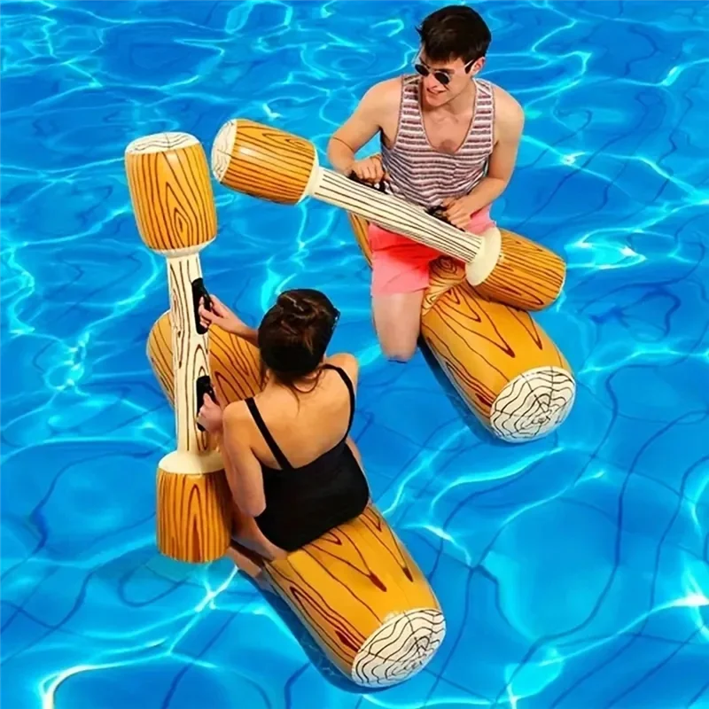 ABUM-Inflatable Floating Row , Adult Children Pool-Party Set Log Rafts To Float  For Summer Beach Games