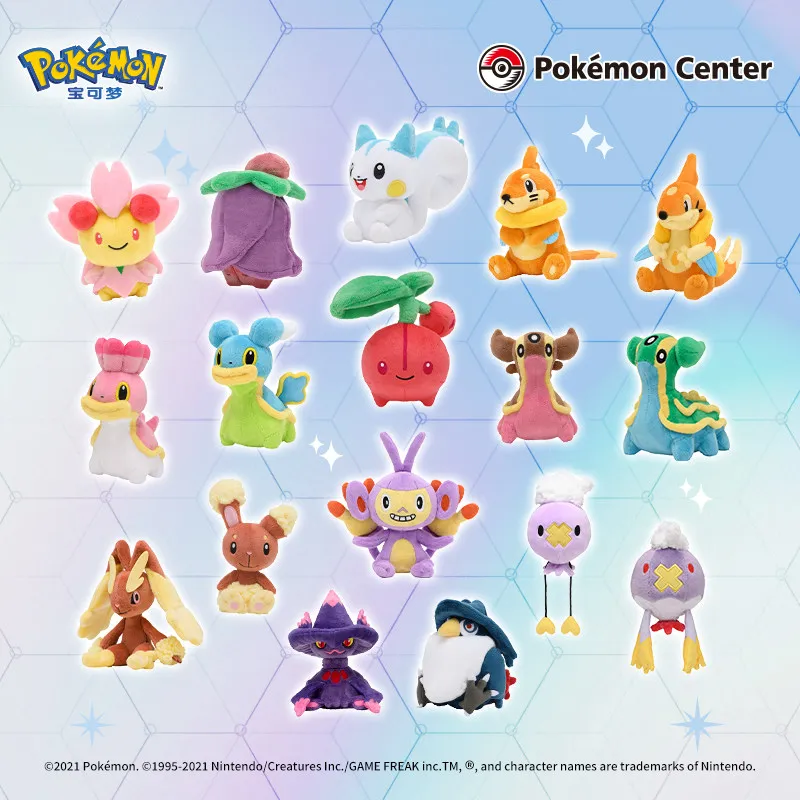 

Sinnoh region Pokémon Plush Toy Palm Collection Birthday and Holiday Gifts pachirisu Floatzel Shellos Lopunny Drifbl Ambipom