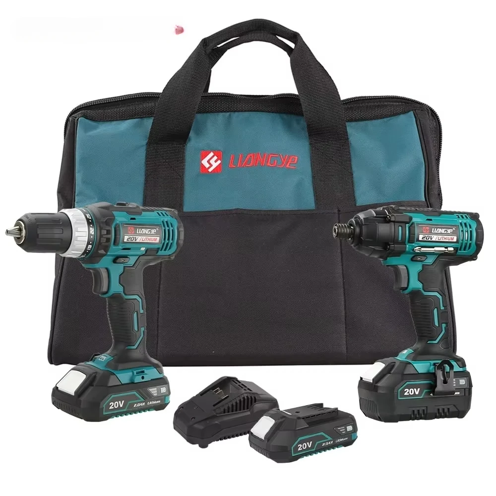 Liangye Home Use Commercial User-friendly Professional Design Cordless Nail Drill kit Combo Sets OEM Power Tool