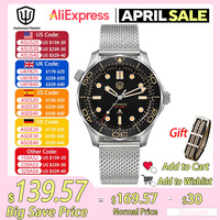 Watchdives WD007 Automatic Diver Watch NH35/NH38 Movement C3 Luminous Domed Sapphire Crystal Watches 007 NTTD Style Wristwatch