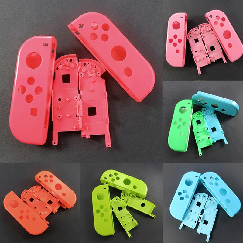 1 Set Colorful Plastic Left Right Handle Shell For Switch JoyCon NS NX Controller Replacement Repair Kit DIY Handle Case Cover