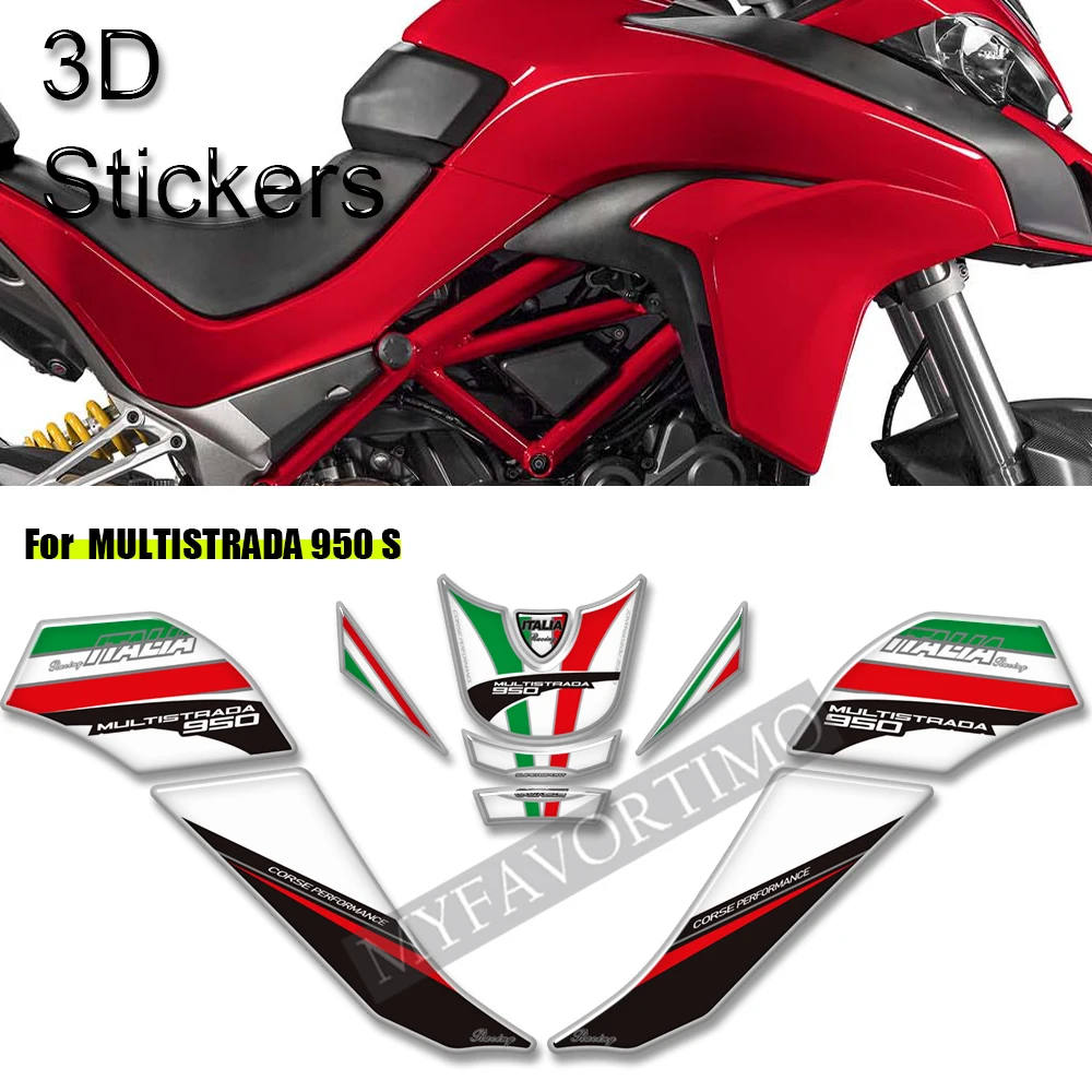 

For Ducati MULTISTRADA 950 S 950S motorcycle Protector Stickers Decals Gas Fuel Oil Kit Knee Tank Pad Grips